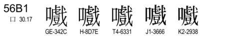 U+56B1