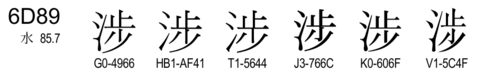 U+6D89