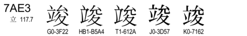 U+7AE3