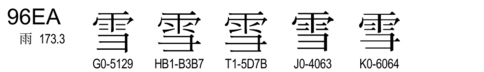 U+96EA