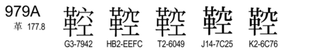 U+979A